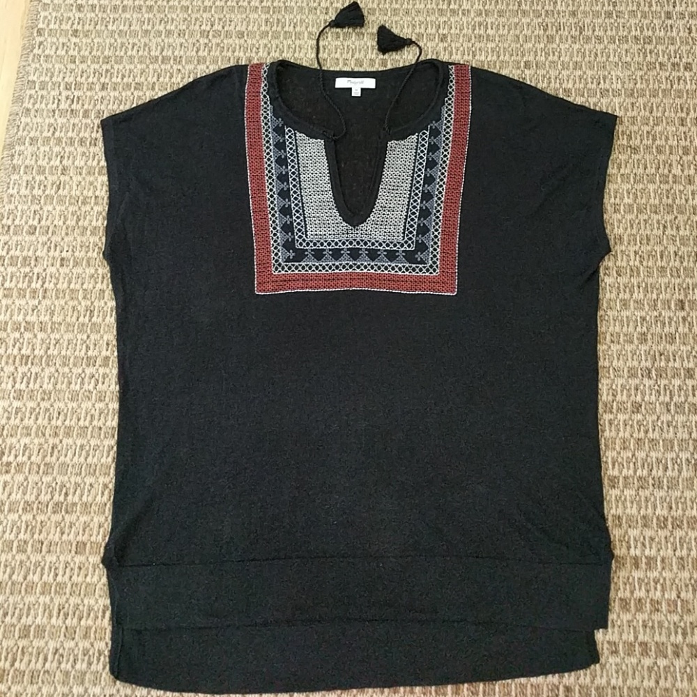 Madewell tunic with tassels