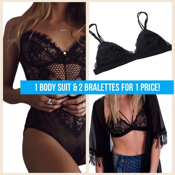 Other - (2) Lace Bralettes & (1) Bodysuit