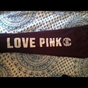 Victoria's Secret Pink Maroon Sweatpants