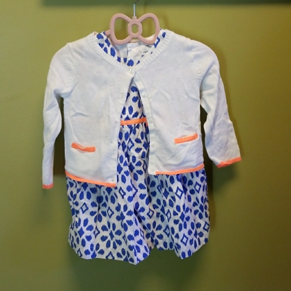 Dress with matching cardigan