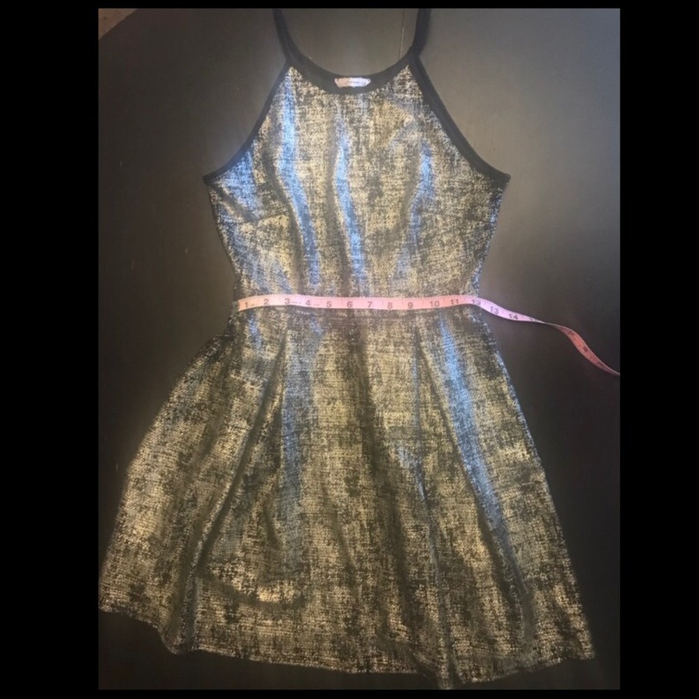 Gold and black cocktail dress