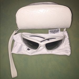 Brand new White Oakley sunglasses with case