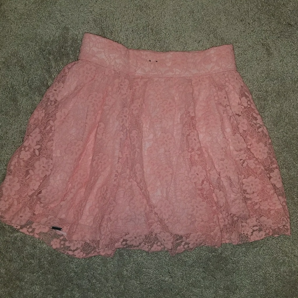 Pink Hollister lace skirt