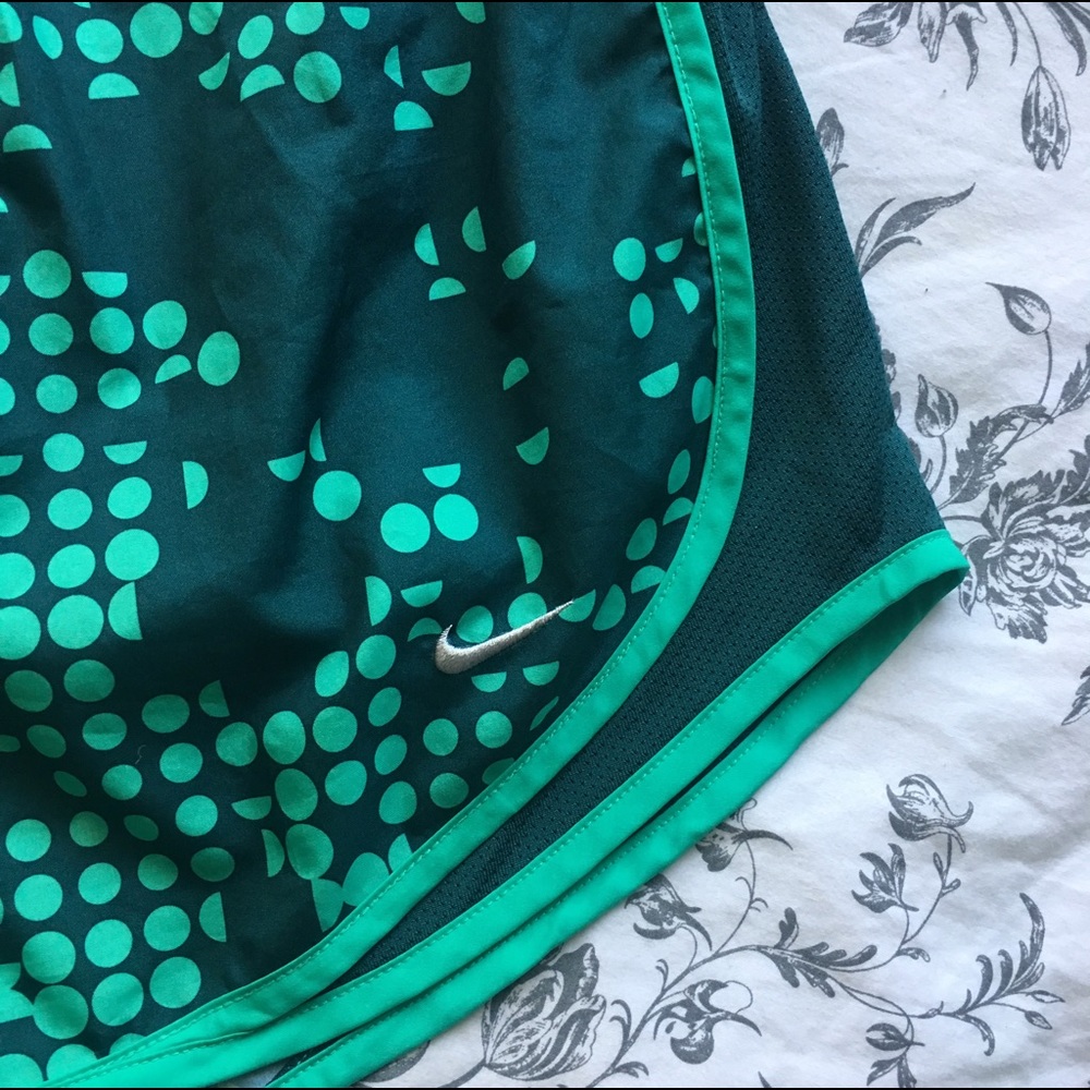 Nike Dri fit green running shorts