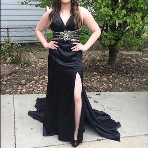 Black prom dress.