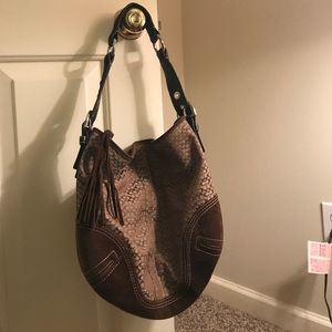Brown coach hobo bag
