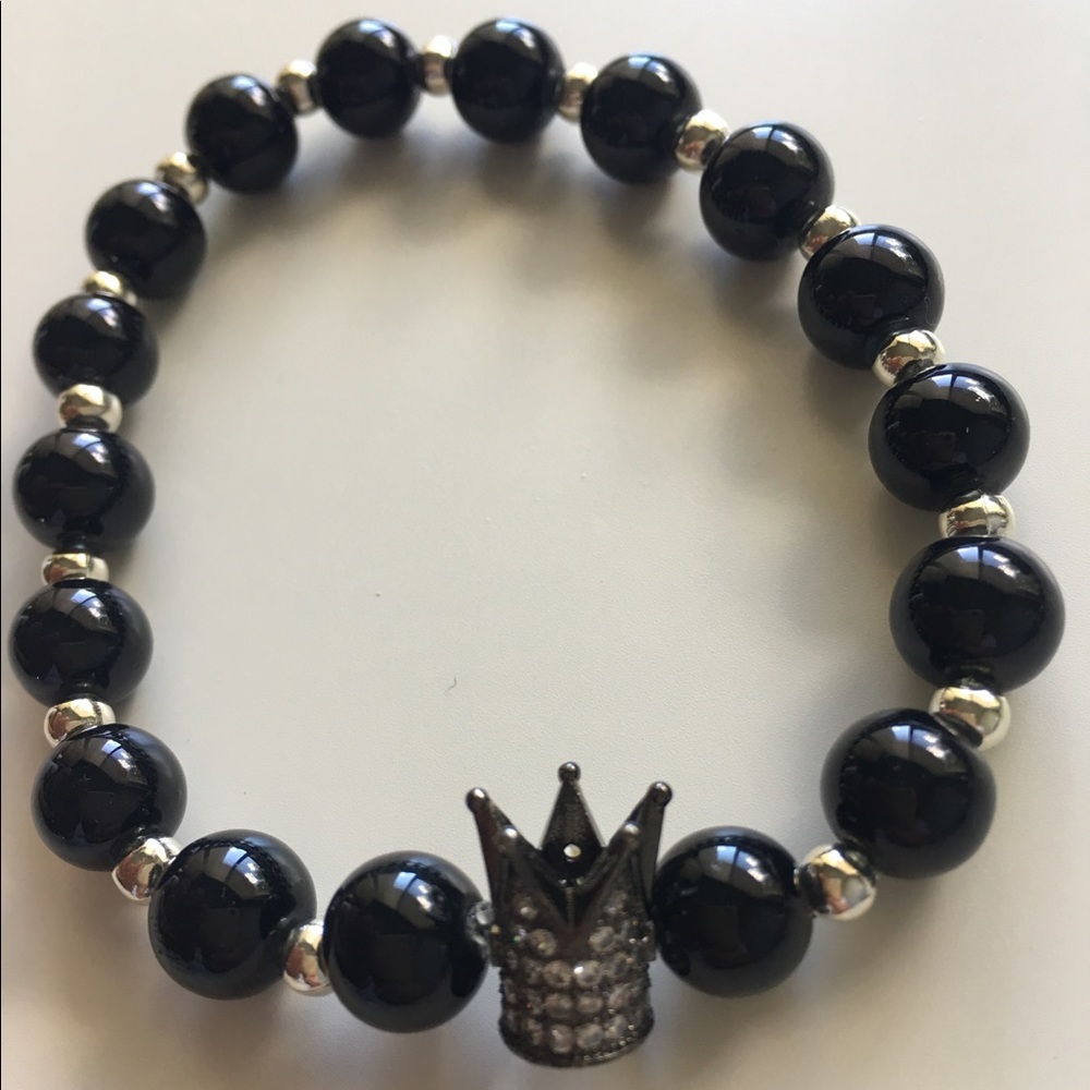 Men's Beaded crown bracelet
