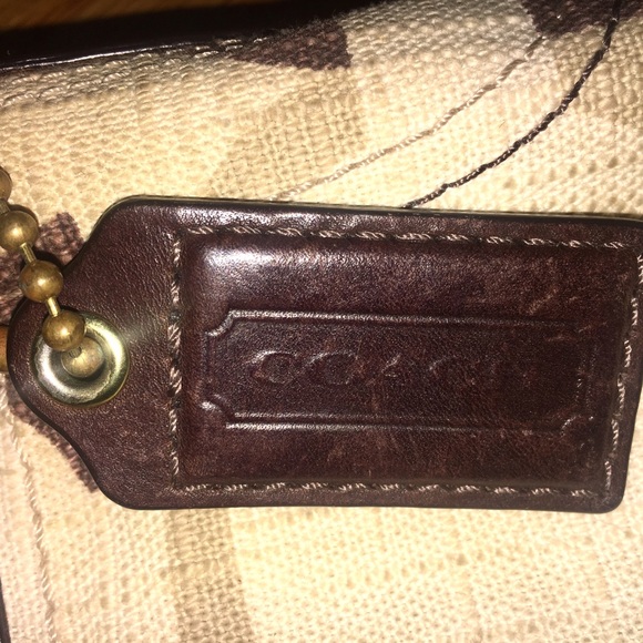 Coach canvas bag in brown and cream - Picture 4 of 4