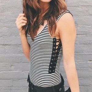 LF striped bodysuit