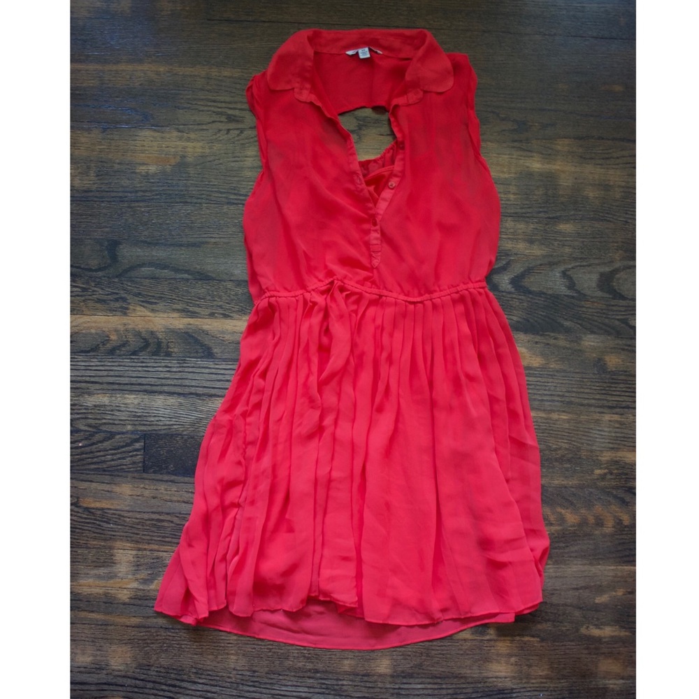 American Eagle Coral Collared Dress