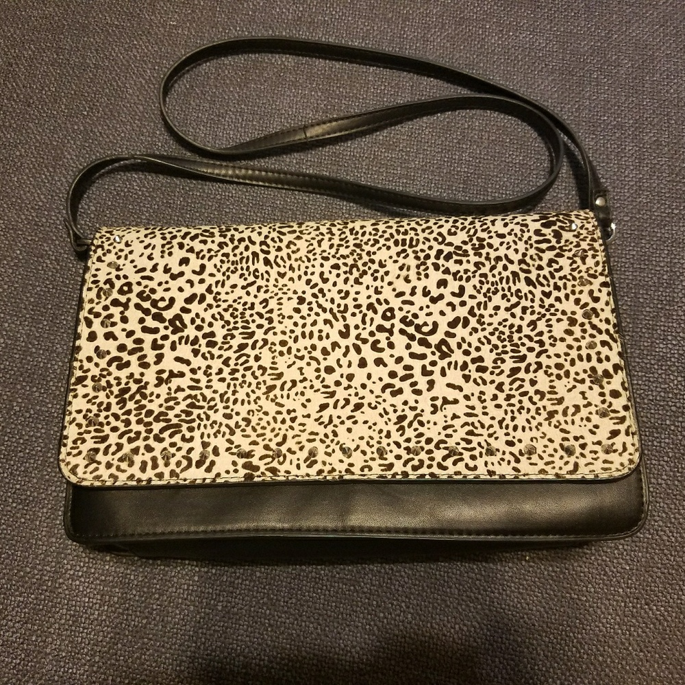 Zara snow leopard bag/clutch