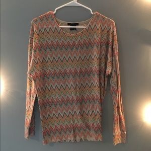 Zig Zag Patterned Long Sleeve Shirt