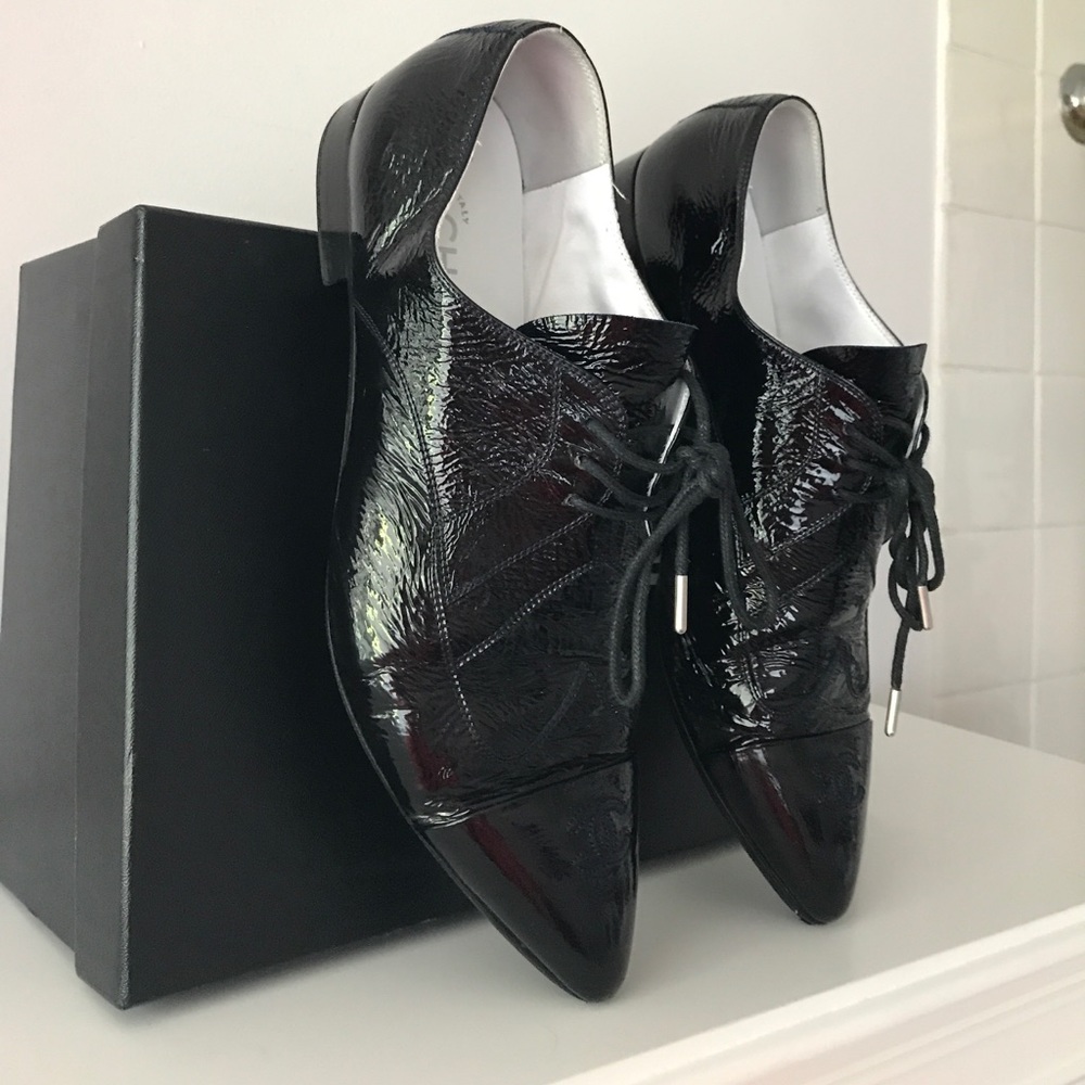 Chanel patent oxfords