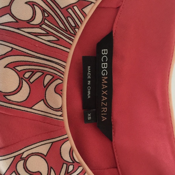 • BCBGMAXAZRIA • Scroll Print Dress Size X Small - Picture 7 of 8