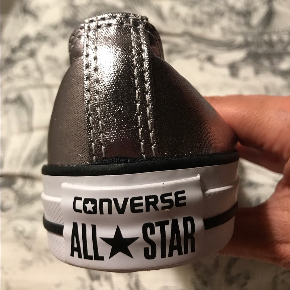 Converse Adult Vulc Metallic Silver W AUTHENTIC - Picture 7 of 8