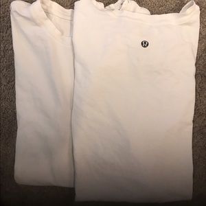 2 white lululemon t shirts