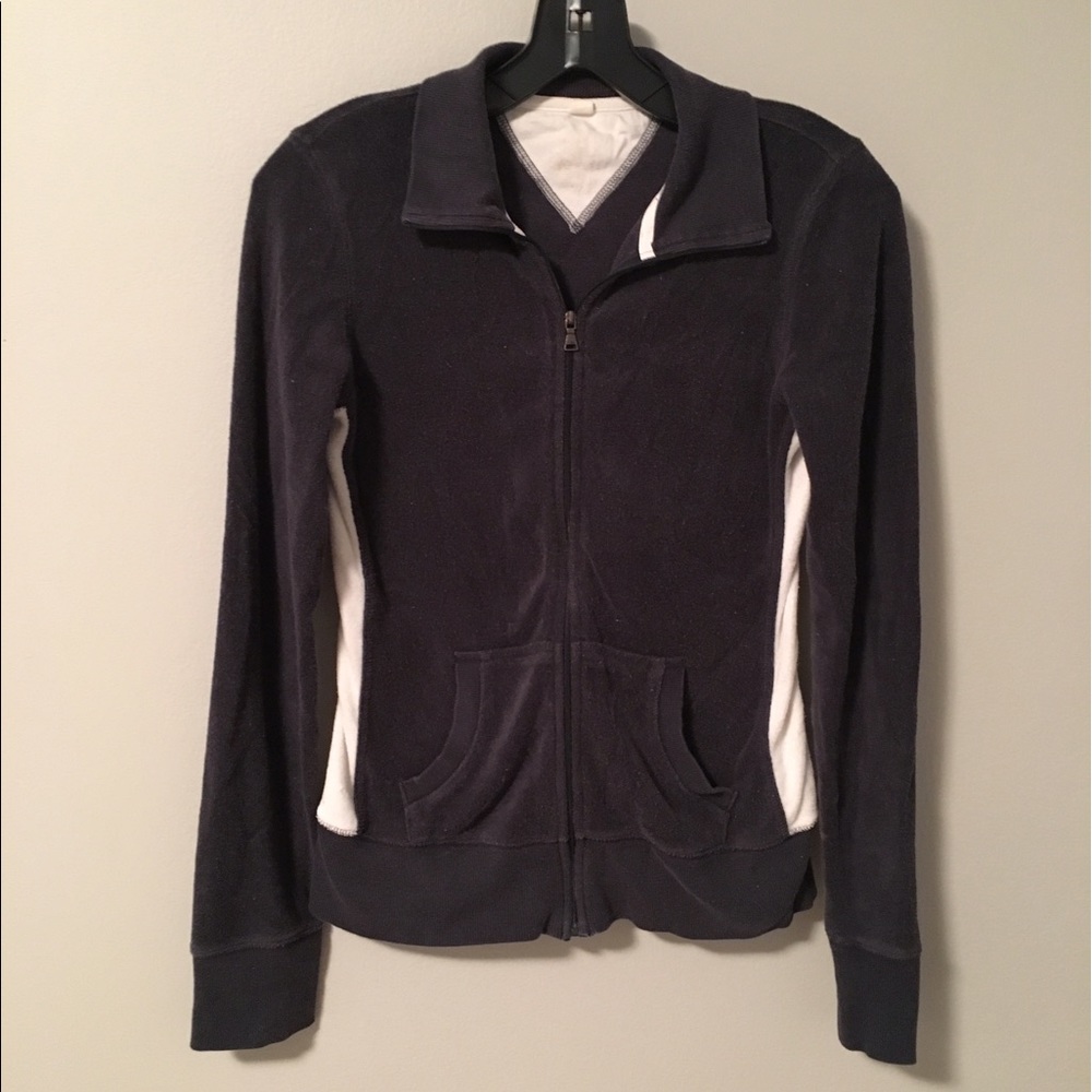 Sale! Express fitted track fuzzy (velour?) jacket