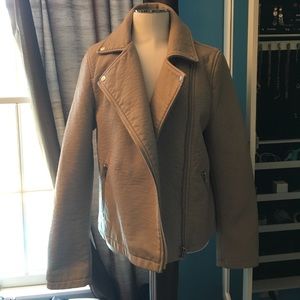 Tan leather jacket