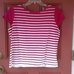 Pink and white shirt