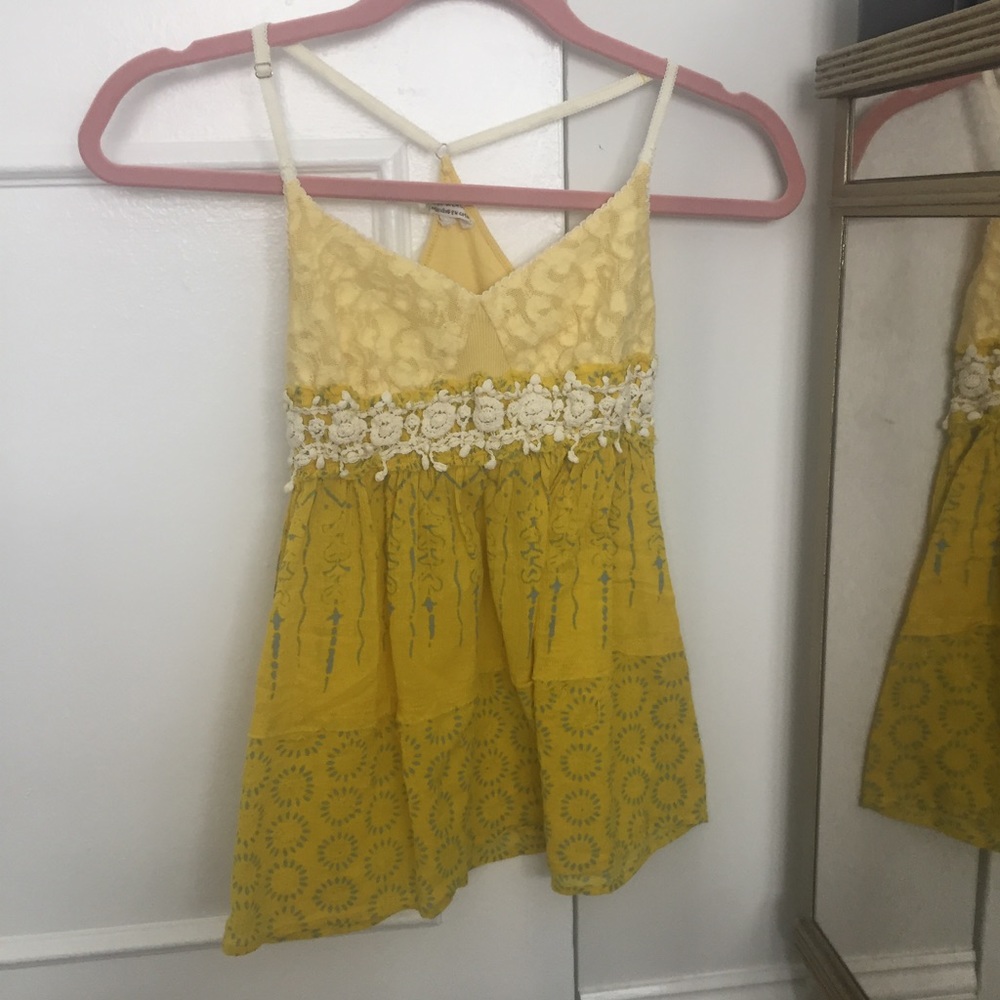 Free People Yellow Top