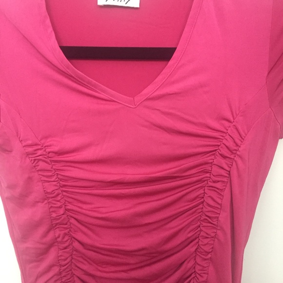 Stretchy Pink V-Neck Top - Picture 3 of 3
