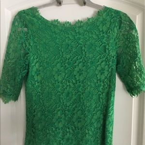 Green lace top with scoop back