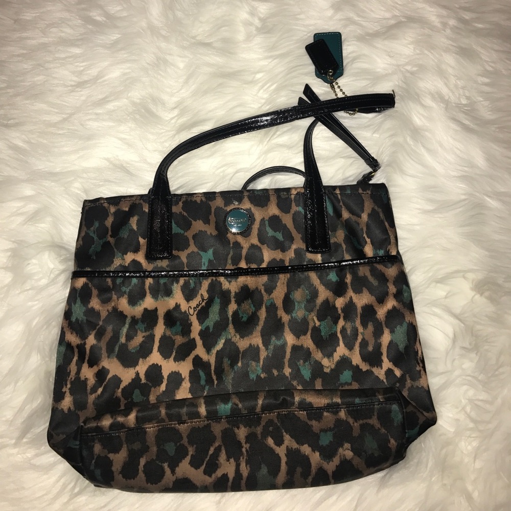 Coach leopard print handbag