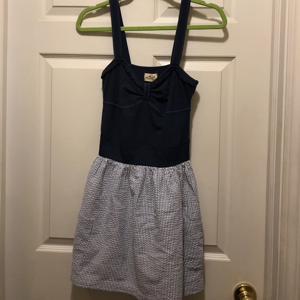 HOLLISTER summer dress navy/white