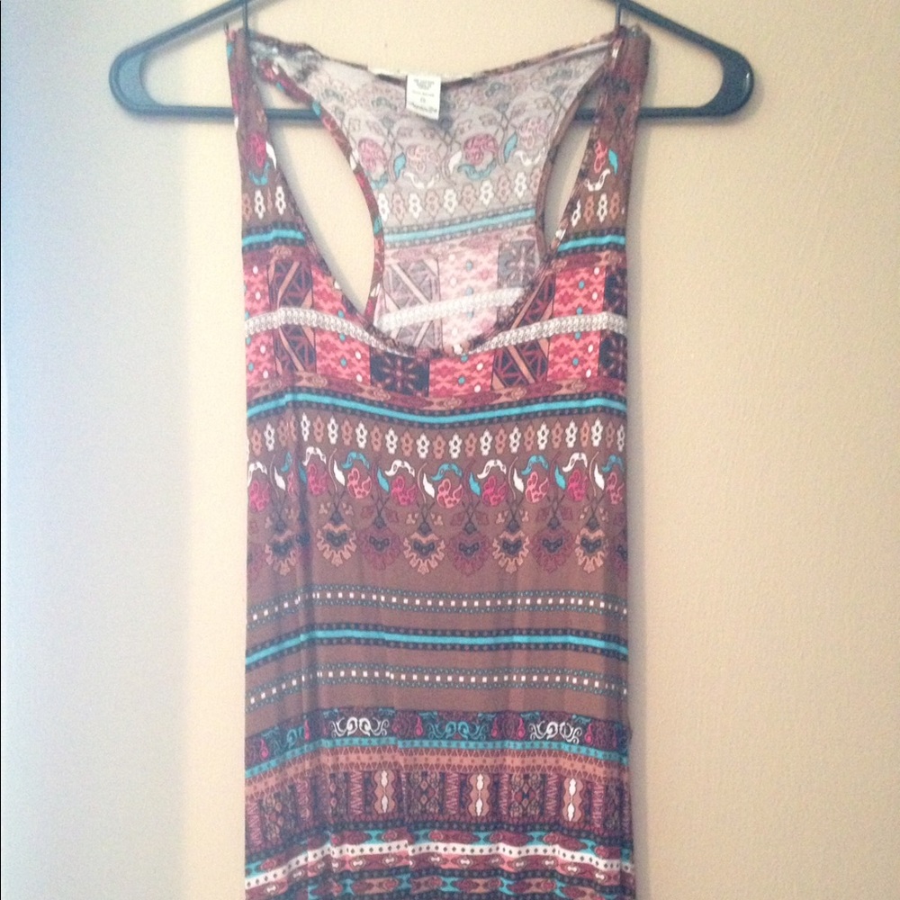 Brown printed American Rag Maxi dress