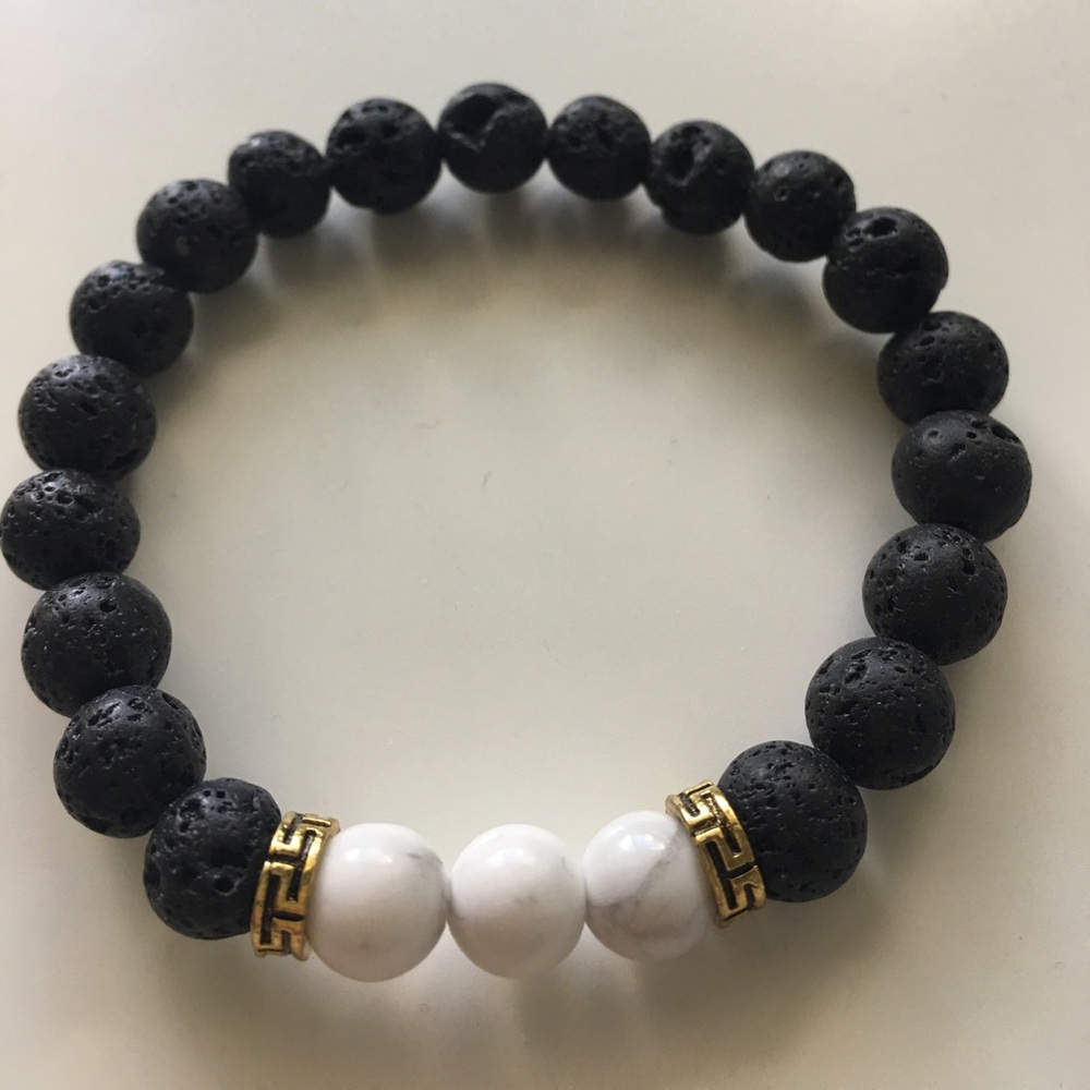 Lava stone beaded bracelet