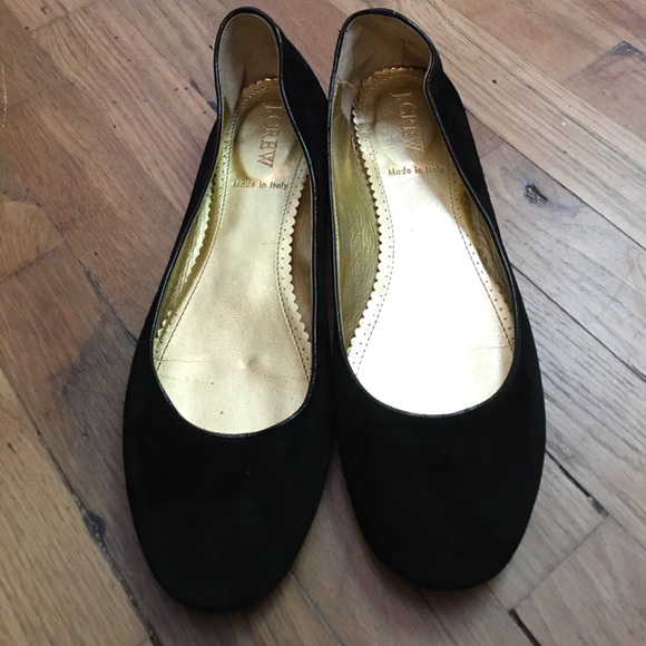 J. Crew Shoes - J crew black suede flats size 7