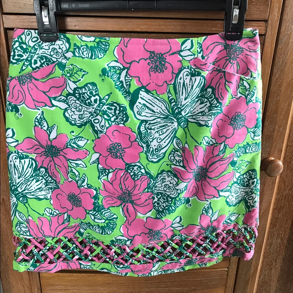 Lilly Pulitzer Floral Skirt Size 0