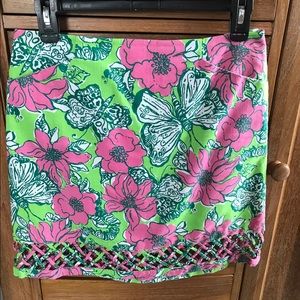 Lilly Pulitzer Floral Skirt Size 0
