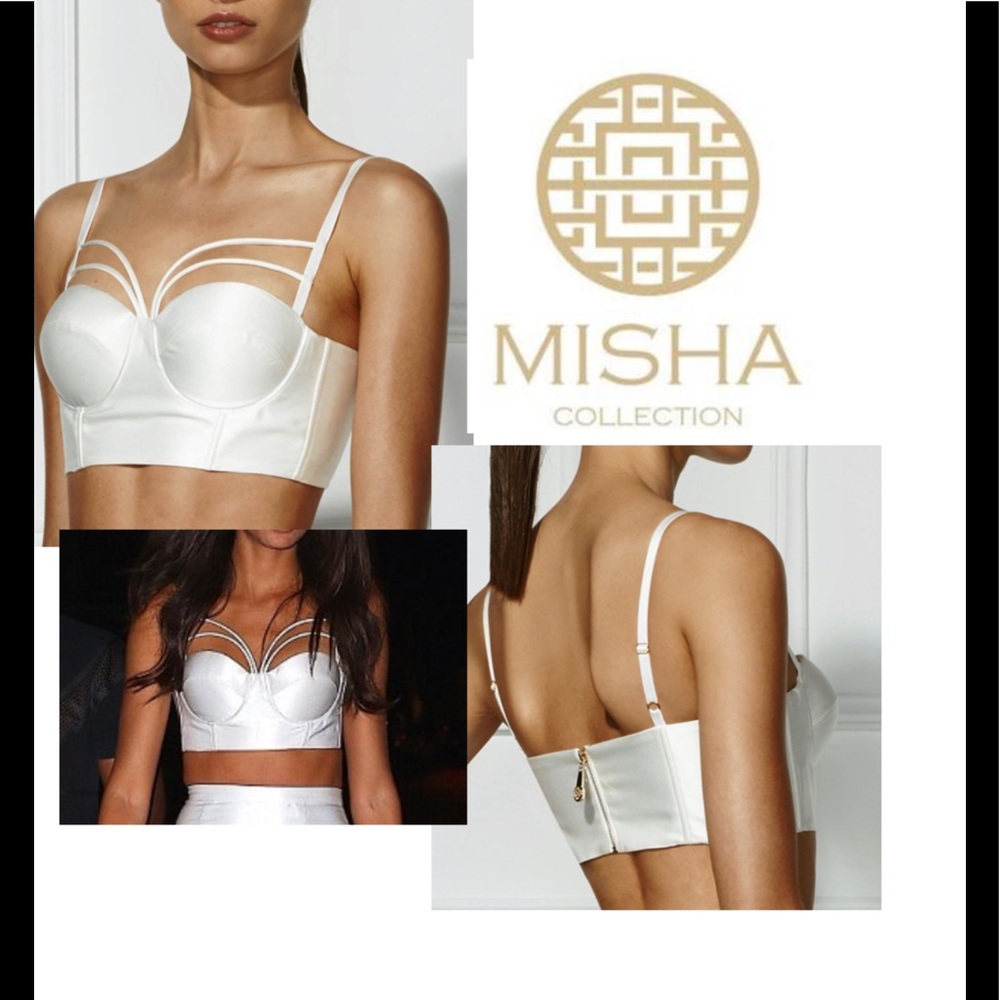 Misha Collection Agata Corset Pearl White