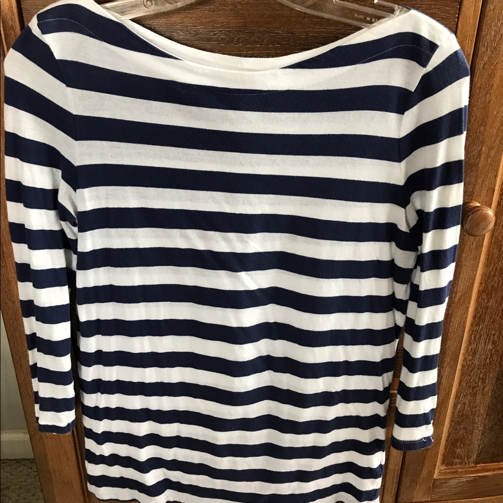 Gap Essential Boatneck Size Small Navy and White