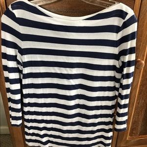 Gap Essential Boatneck Size Small Navy and White