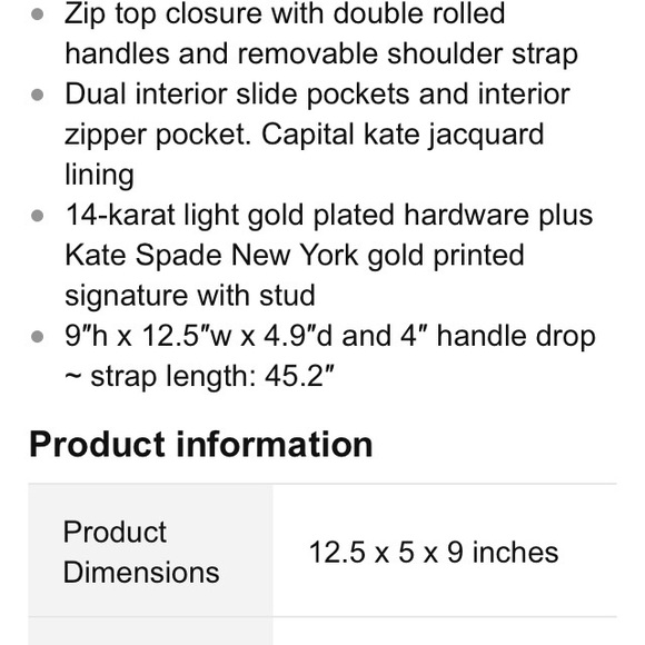 Kate Spade Small Rachel Grand Street Blue Hand Bag - Picture 7 of 7