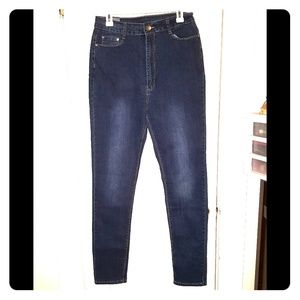 Blue high waist Fashion Nova jeans