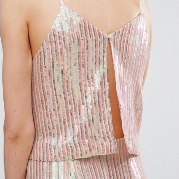 Endless Rose Plisse Metallic Dress with Overlay - Picture 3 of 3