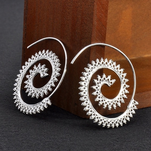 Festival Swirl Earrings - Picture 2 of 2
