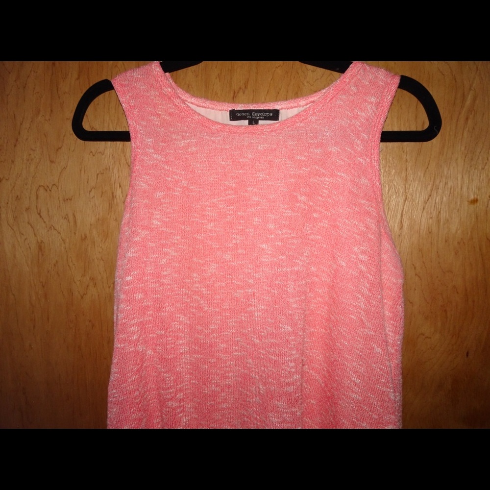 Pink and white double layered blouse. Size large - Picture 2 of 7