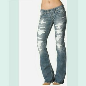 Silver Jeans Distressed w/ Lace