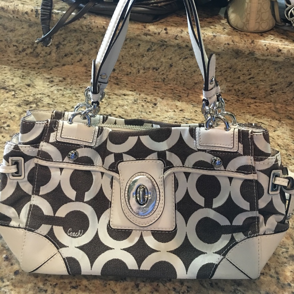 Coach signature handbag
