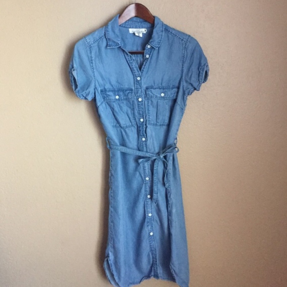 Super soft chambray midi dress