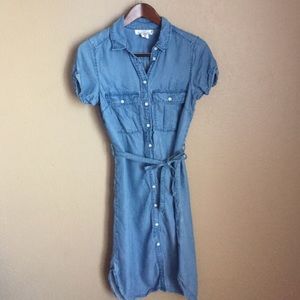 Super soft chambray midi dress