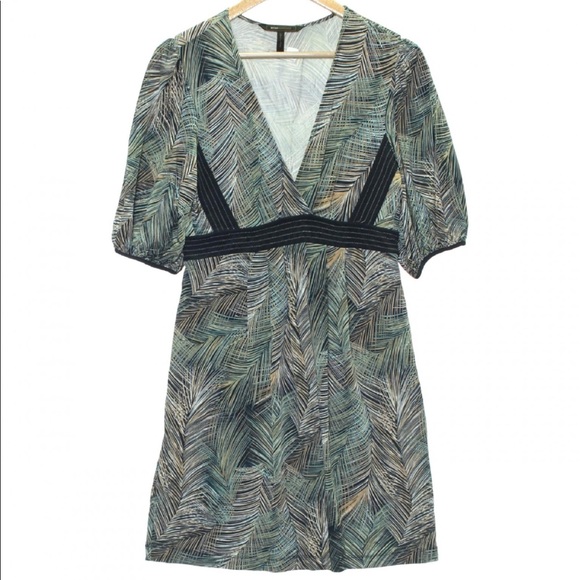 • BCBGMAXAZRIA • Feather Print Dress Size Small - Picture 2 of 7