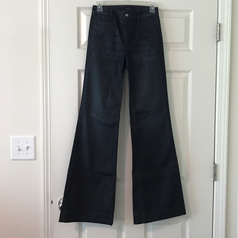 Dark blue Joe's high waisted jeans with wide leg