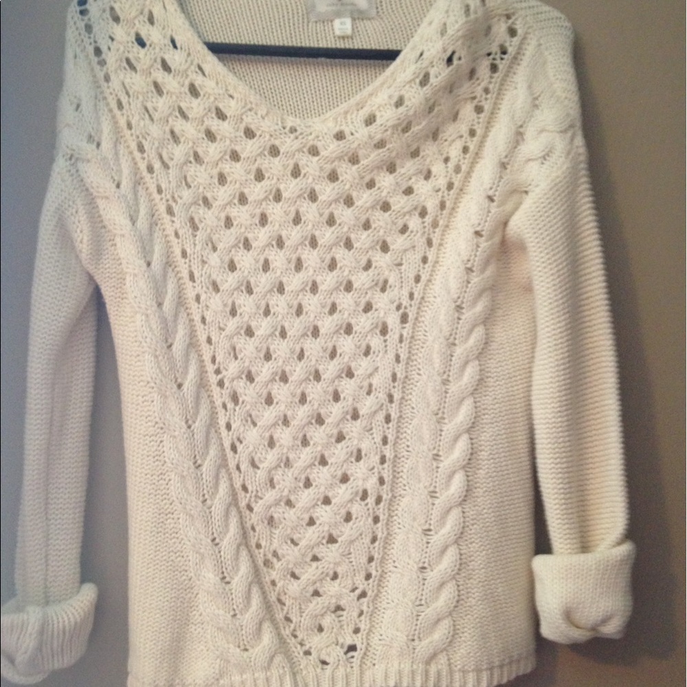 Ruby Moon cream cable knit sweater