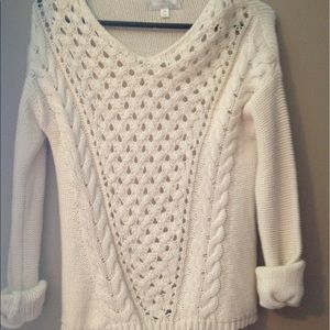 Ruby Moon cream cable knit sweater