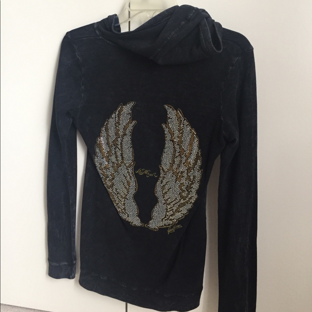 La mynx long sleeve hoodie with angel wings